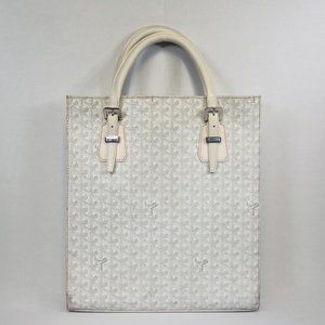 Goyard Comores GM Handbag Tote Bag Coated White Canvas Women Restoration Project